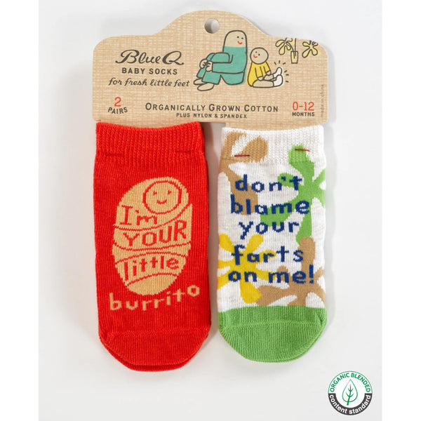 Lil Burrito/Farts Baby Socks