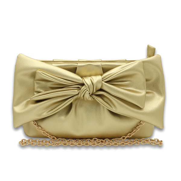 Simply Southern® Crossbody Bow Purse: Gold