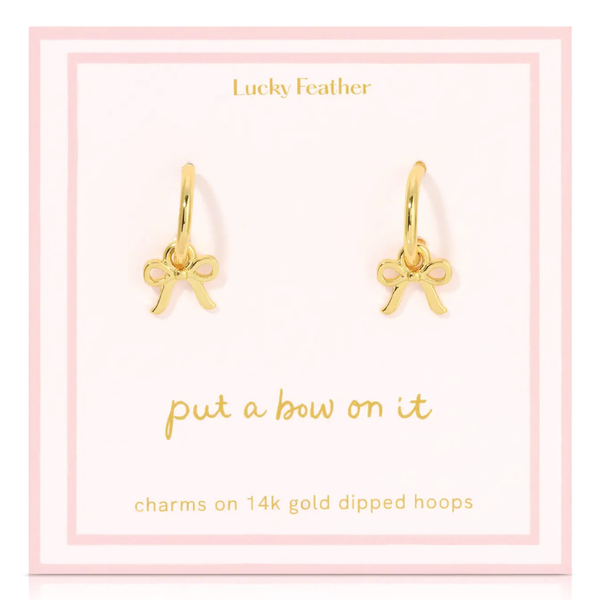 Beautiful Bows Charm Hoops