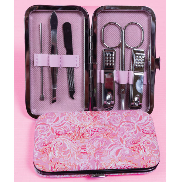 Simply Southern® Manicure Travel Kit: Pink Paisley