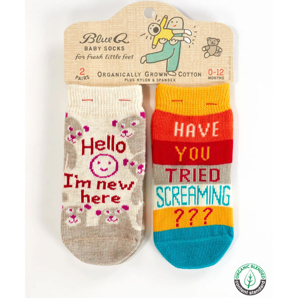 I'm New/Screaming Baby Socks