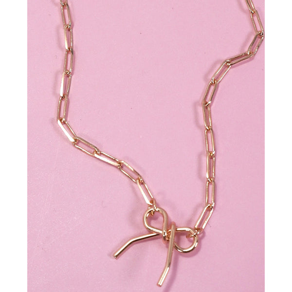 Delicate Bow Link Chain Bracelet