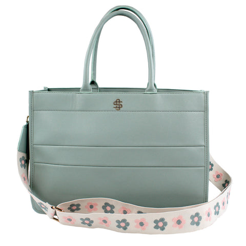 Simply Southern® Leather Tote: Sage
