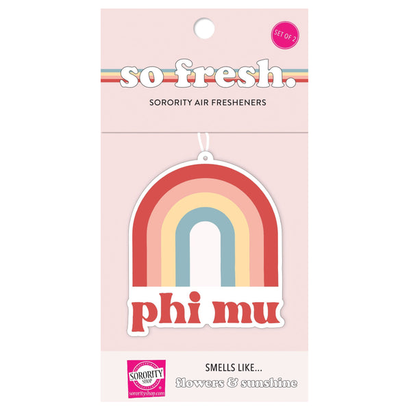 Phi Mu Rainbow Air Freshener