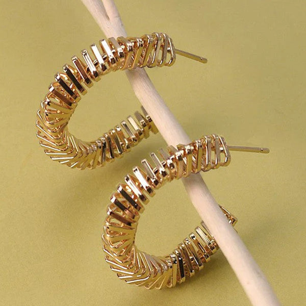 Twist Spiral Geo Hoops