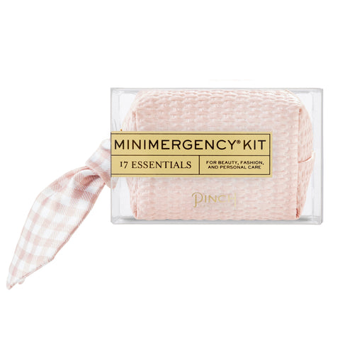 Pink Basketweave Scarf Minimergency Kit