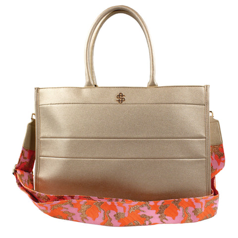 Simply Southern® Leather Tote: Gold
