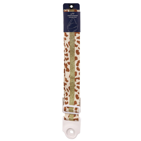 Simply Southern® Cooler Strap: Leopard Cream