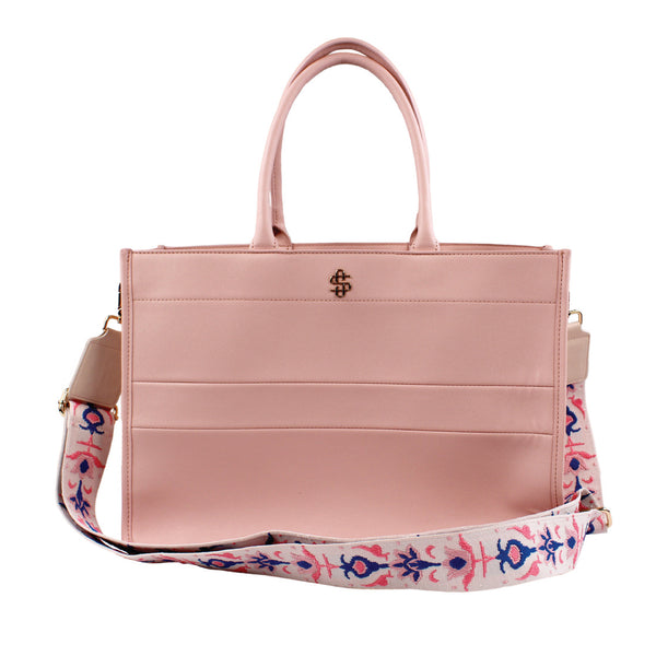 Simply Southern® Leather Tote: Peach