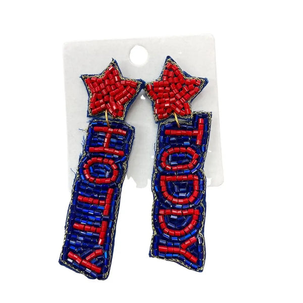 Hotty Toddy Beaded Earrings