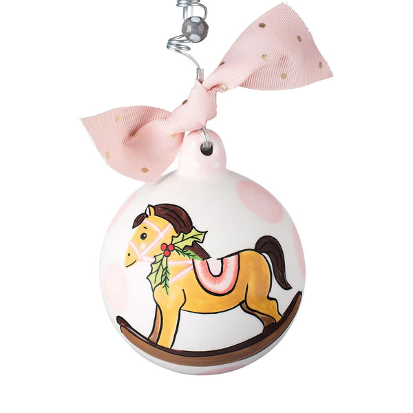 Baby's First Pink Rocking Horse Ornament