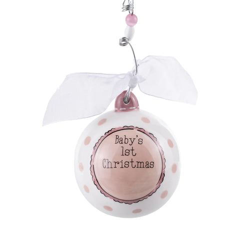 Baby's First Pink Rocking Horse Ornament