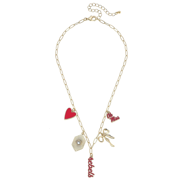 Ole Miss Rebels Paper Clip Charm Necklace