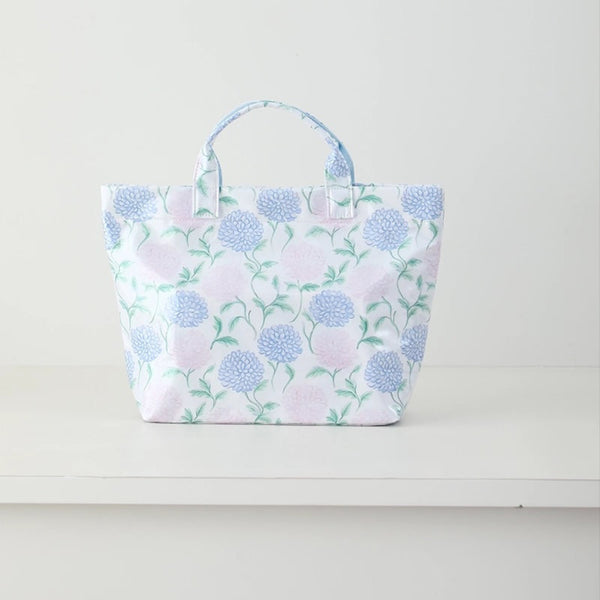 Waterproof PVC Hydrangea Horizon Tote Bag