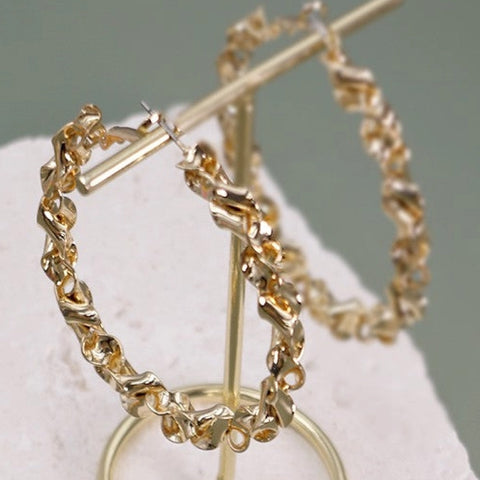Twist Twirl Hoop Earrings