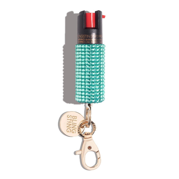 Blingsting® Pepper Spray: Mint Rhinestone 