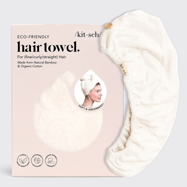 Quick Dry Hair Towel: Ivory