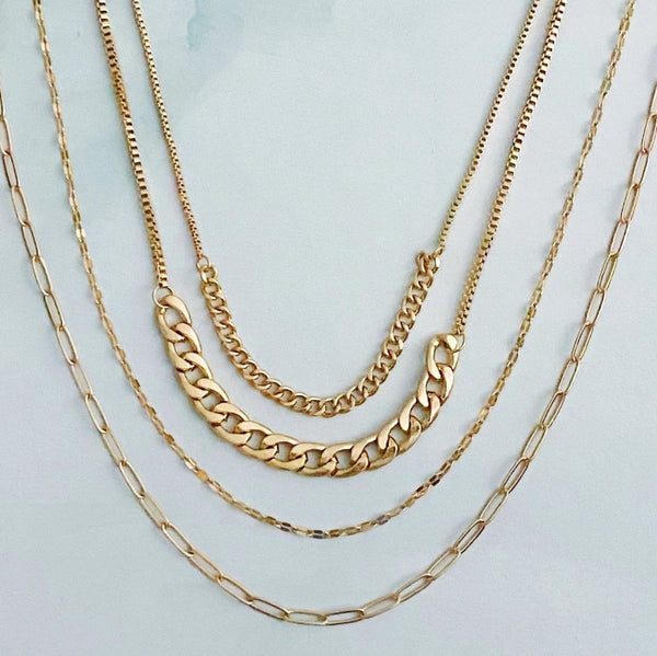 Brooklyn Four Chain Necklace Set