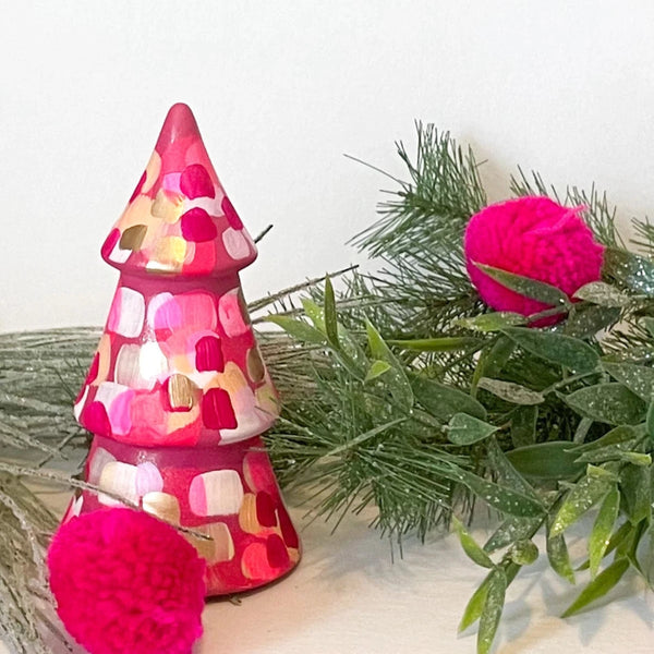 Deep Pink Mini Christmas Tree