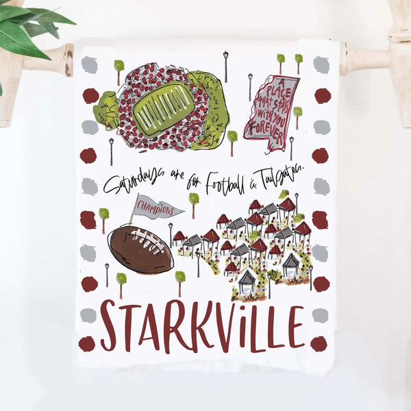 Saturdays in Starkville Hand Towel