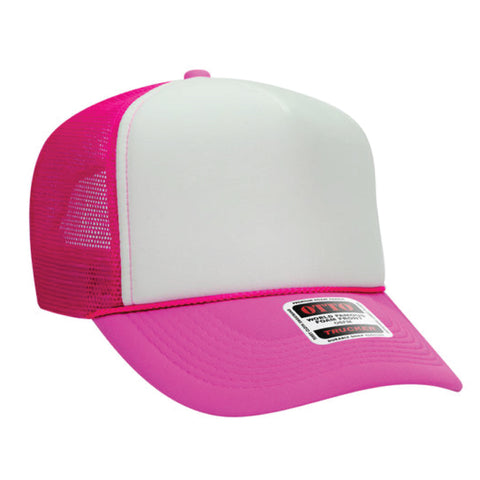 Neon Pink & White Trucker Cap