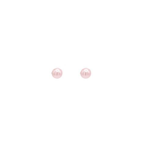 Pink Pearl Stud Earrings