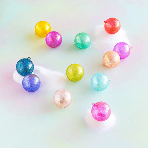 Glitterville 5" Rainbow Stubble Glass Ornament