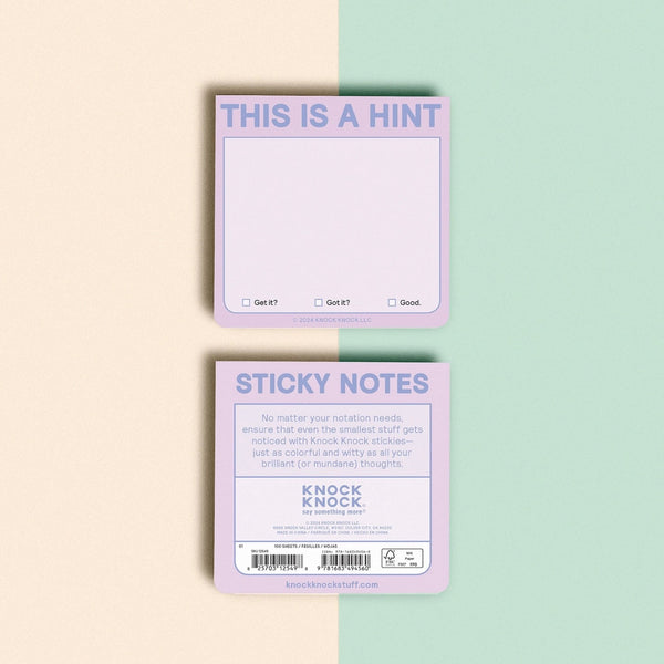 Hint Sticky Note Pad – Heidisonline