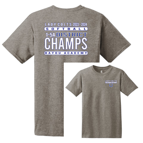 2023-24 District Champ Grey Cotton Tee