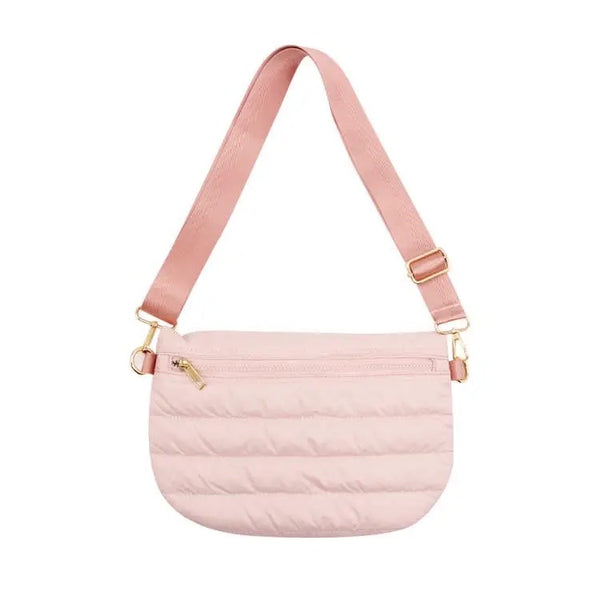 Pink Puffer Crossbody Bag