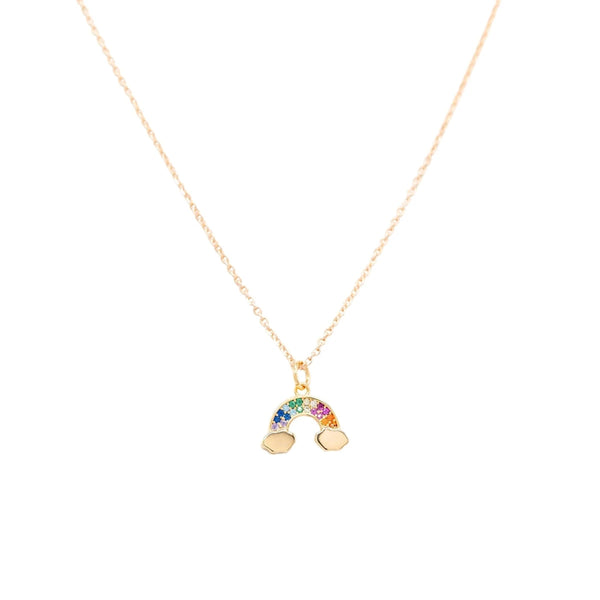 Rainbow CZ Charm Necklace