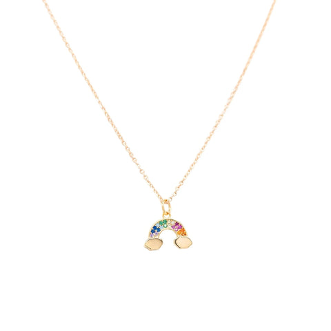 Rainbow CZ Charm Necklace