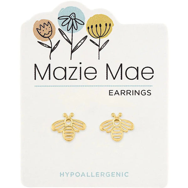 Hypoallergenic Gold Bee Studs