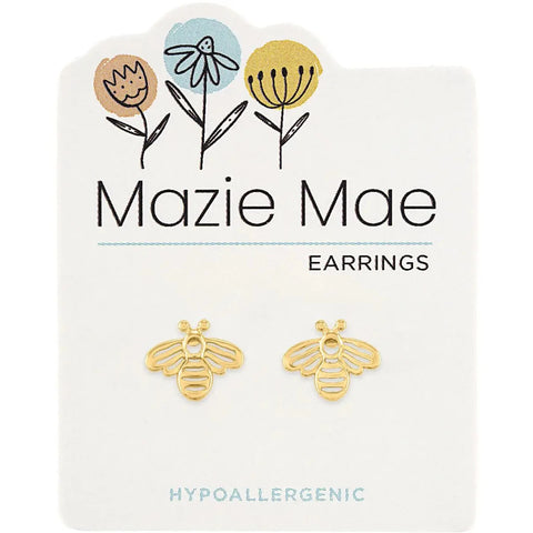 Hypoallergenic Gold Bee Studs
