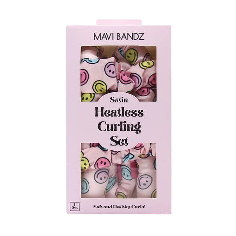 Smiley Satin Heatless Curling Set