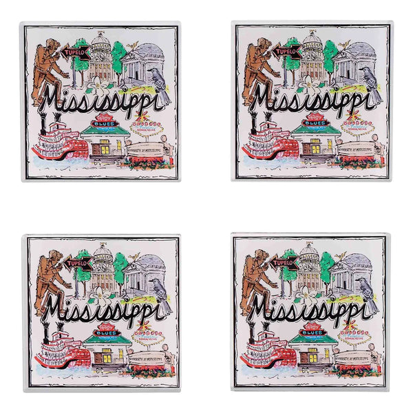 Mississippi Icon Acrylic Coaster Set