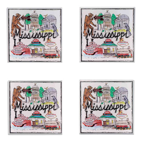 Mississippi Icon Acrylic Coaster Set