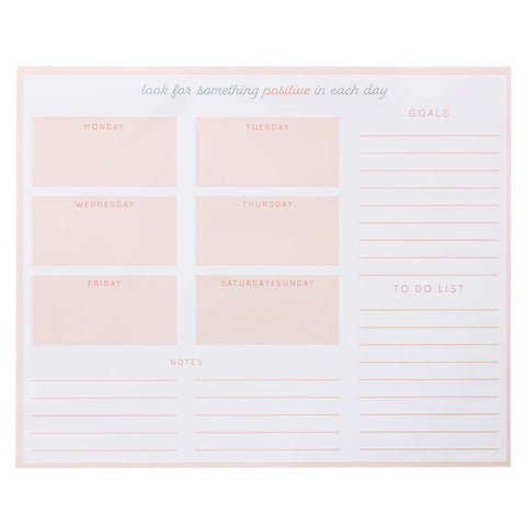 Positivity Weekly Planner Pad