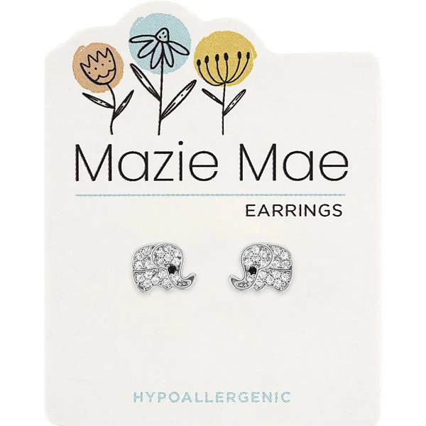 Hypoallergenic Silver Elephant Studs