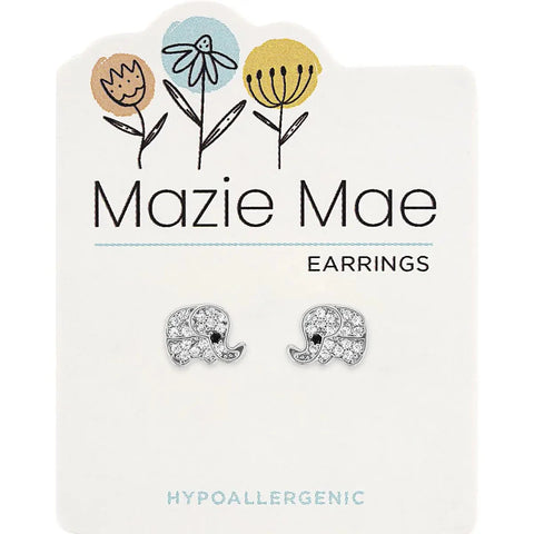 Hypoallergenic Silver Elephant Studs