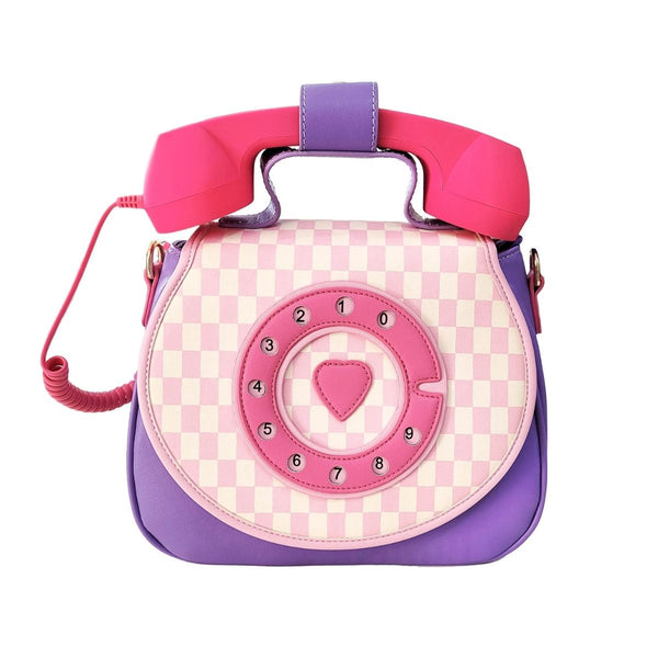 Ring Ring Phone Handbag Pastel Checkerboard