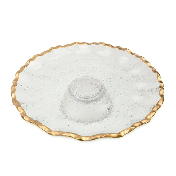 Triomphe Clear/Gold Cake Stand