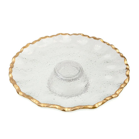 Triomphe Clear/Gold Cake Stand