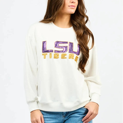 LSU Large Logo Sarah Top