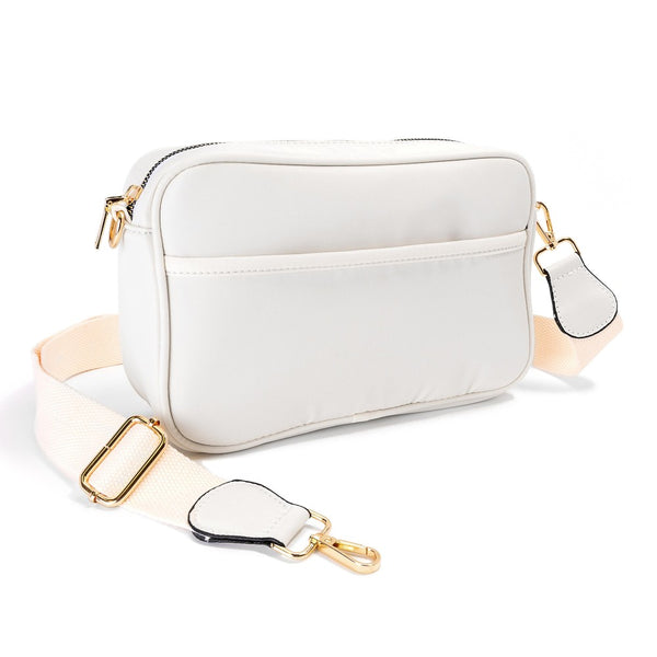 Nylon Crossbody Bag: Ivory 