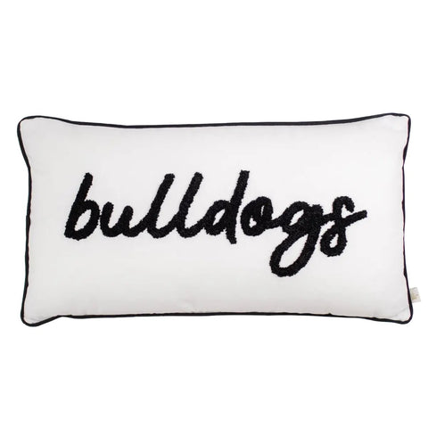 Bulldogs Embroidered Throw Pillow
