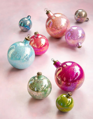Glitterville 6" Kugel Glass Ornament