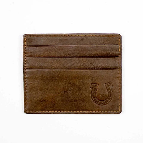 Horseshoe Embossed Slim Leather Wallet 