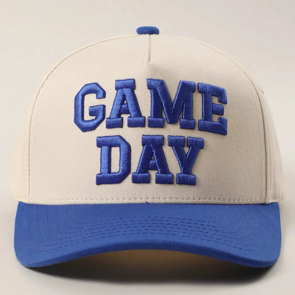 Blue Game Day Canvas/Mesh Trucker Hat
