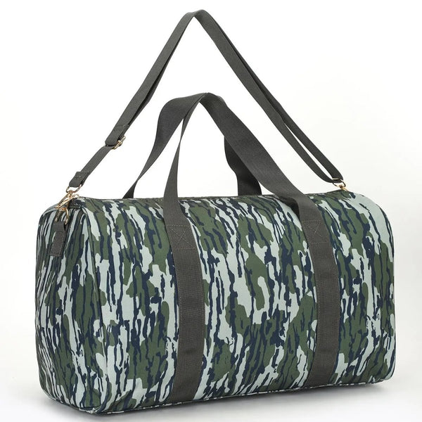 Camo Print Duffel Bag